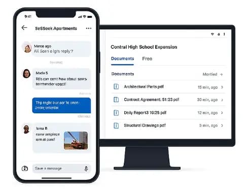 Civilynk mobile chat and desktop document workspace